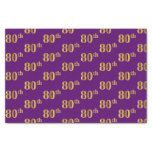 [ Thumbnail: Purple, Faux Gold 80th (Eightieth) Event Tissue Paper ]