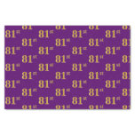 [ Thumbnail: Purple, Faux Gold 81st (Eighty-First) Event Tissue Paper ]
