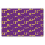 [ Thumbnail: Purple, Faux Gold 82nd (Eighty-Second) Event Tissue Paper ]