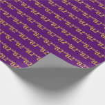 [ Thumbnail: Purple, Faux Gold 82nd (Eighty-Second) Event Wrapping Paper ]