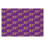 [ Thumbnail: Purple, Faux Gold 83rd (Eighty-Third) Event Tissue Paper ]
