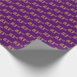 [ Thumbnail: Purple, Faux Gold 83rd (Eighty-Third) Event Wrapping Paper ]