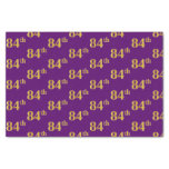[ Thumbnail: Purple, Faux Gold 84th (Eighty-Fourth) Event Tissue Paper ]