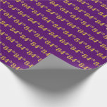 [ Thumbnail: Purple, Faux Gold 84th (Eighty-Fourth) Event Wrapping Paper ]