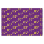 [ Thumbnail: Purple, Faux Gold 85th (Eighty-Fifth) Event Tissue Paper ]
