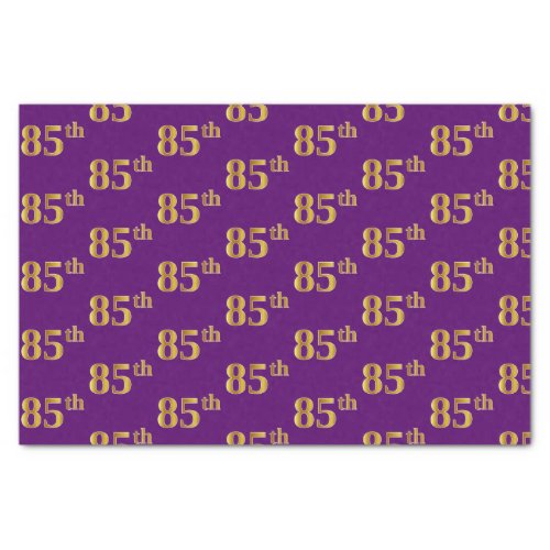 Purple Faux Gold 85th Eighty_Fifth Event Tissue Paper