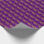 [ Thumbnail: Purple, Faux Gold 85th (Eighty-Fifth) Event Wrapping Paper ]
