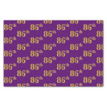 [ Thumbnail: Purple, Faux Gold 86th (Eighty-Sixth) Event Tissue Paper ]