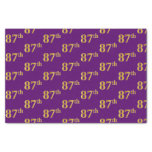 [ Thumbnail: Purple, Faux Gold 87th (Eighty-Seventh) Event Tissue Paper ]