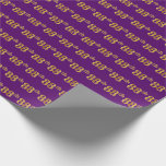 [ Thumbnail: Purple, Faux Gold 88th (Eighty-Eighth) Event Wrapping Paper ]