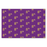 [ Thumbnail: Purple, Faux Gold 8th (Eighth) Event Tissue Paper ]