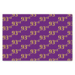 [ Thumbnail: Purple, Faux Gold 93rd (Ninety-Third) Event Tissue Paper ]