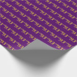 [ Thumbnail: Purple, Faux Gold 93rd (Ninety-Third) Event Wrapping Paper ]