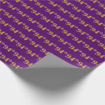 [ Thumbnail: Purple, Faux Gold 94th (Ninety-Fourth) Event Wrapping Paper ]
