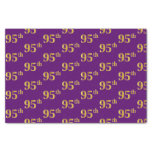 [ Thumbnail: Purple, Faux Gold 95th (Ninety-Fifth) Event Tissue Paper ]
