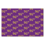 [ Thumbnail: Purple, Faux Gold 96th (Ninety-Sixth) Event Tissue Paper ]