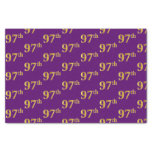 [ Thumbnail: Purple, Faux Gold 97th (Ninety-Seventh) Event Tissue Paper ]