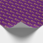 [ Thumbnail: Purple, Faux Gold 97th (Ninety-Seventh) Event Wrapping Paper ]