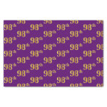 [ Thumbnail: Purple, Faux Gold 98th (Ninety-Eighth) Event Tissue Paper ]