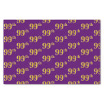 [ Thumbnail: Purple, Faux Gold 99th (Ninety-Ninth) Event Tissue Paper ]