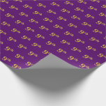 [ Thumbnail: Purple, Faux Gold 9th (Ninth) Event Wrapping Paper ]