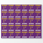 [ Thumbnail: Purple, Faux/Imitation Gold, "1st Birthday" Wrapping Paper ]
