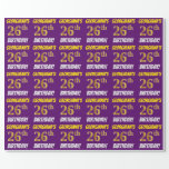 [ Thumbnail: Purple, Faux/Imitation Gold, "26th Birthday" Wrapping Paper ]