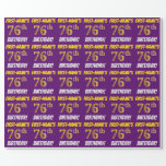 [ Thumbnail: Purple, Faux/Imitation Gold, "76th Birthday" Wrapping Paper ]