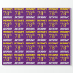 [ Thumbnail: Purple, Faux/Imitation Gold, "78th Birthday" Wrapping Paper ]