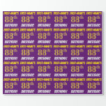 [ Thumbnail: Purple, Faux/Imitation Gold, "88th Birthday" Wrapping Paper ]