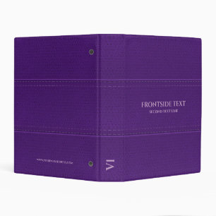Purple faux leather mini binder