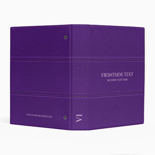 Purple faux leather mini binder