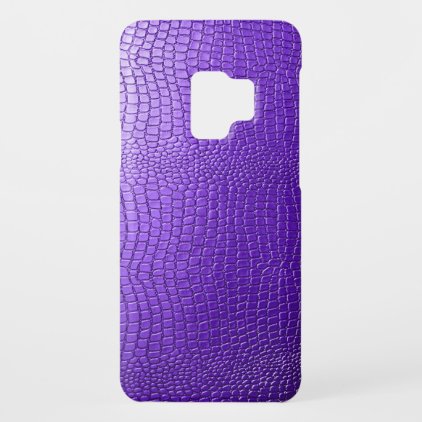 Purple Faux Leather Snakeskin Look Case-Mate Samsung Galaxy S9 Case