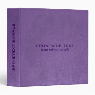 Purple Faux Leather Vintage Look Avery Binder