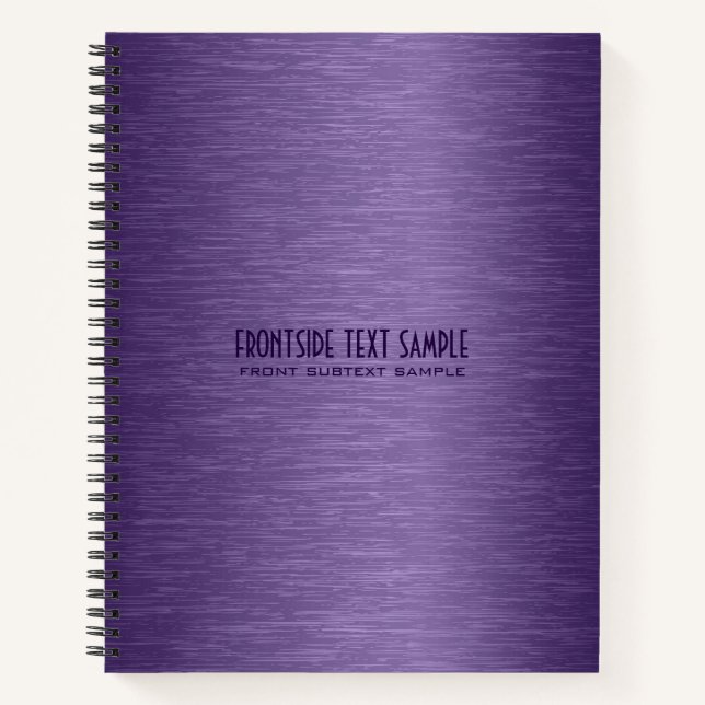 Purple faux metal background notebook (Front)