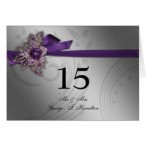 Purple FAUX ribbon vintage brooch Wedding