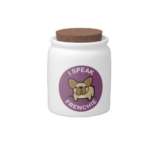 Purple Fawn I Speak Frenchie Candy Jar