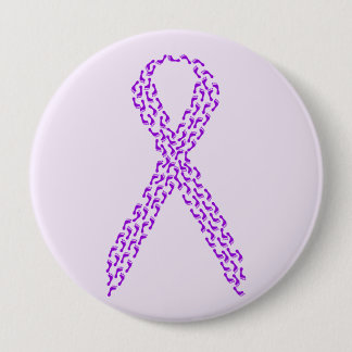 Purple Feet Awareness Ribbon Pinback Button