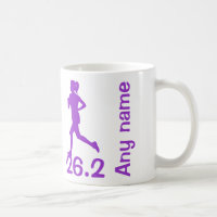 Purple Female Marathon Runner Mug 26.2 miles