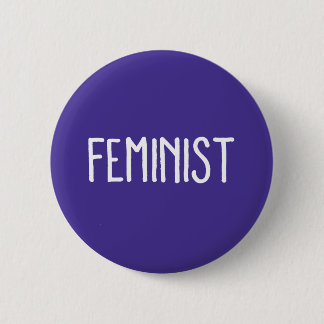 Purple Feminist Round Button