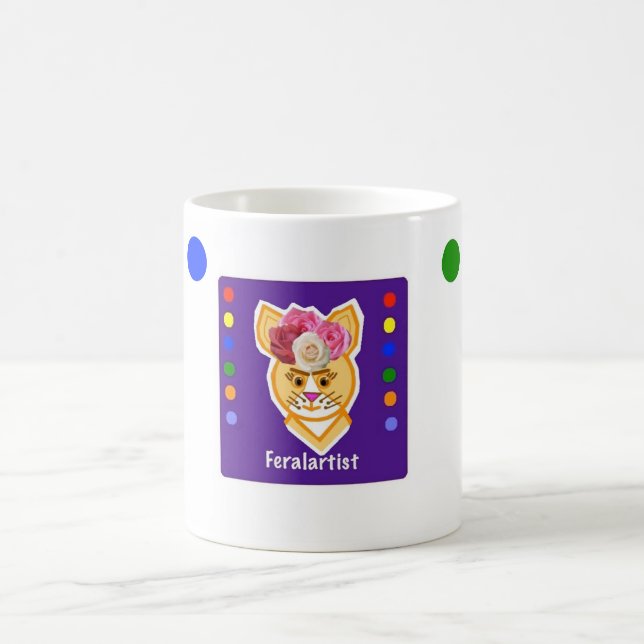 Purple Feralartist Color Wheel Chica Mug (Center)