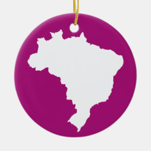 Purple Festive Brazil at Emporio Moffa Ceramic Ornament