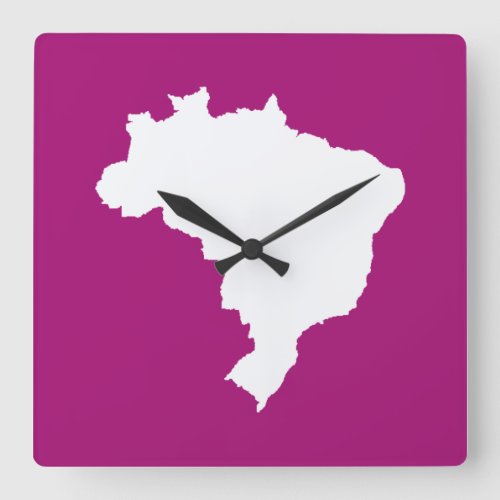 Purple Festive Brazil at Emporio Moffa Square Wall Clock