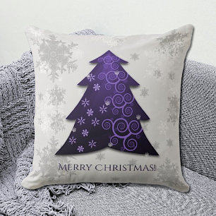 Purple christmas pillows best sale