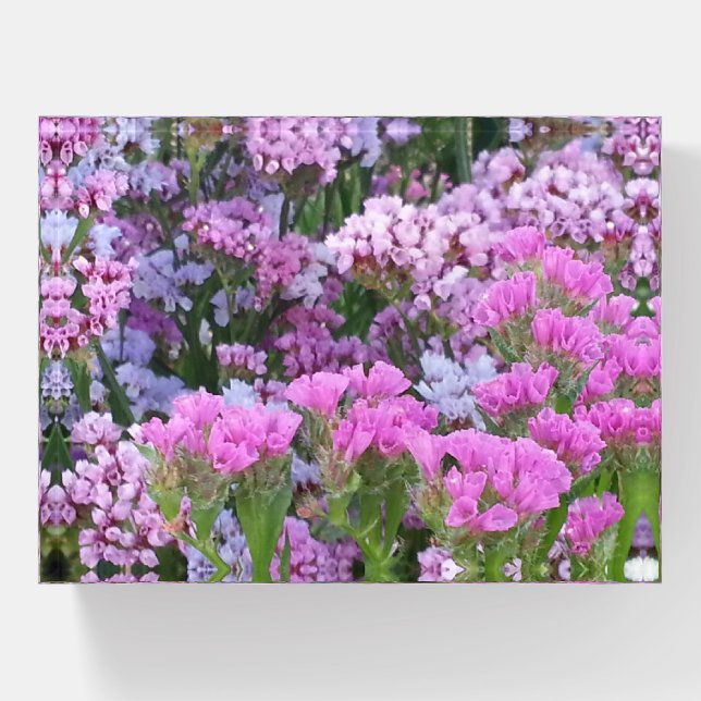 Purple Field Flowers Paperweight (Front)