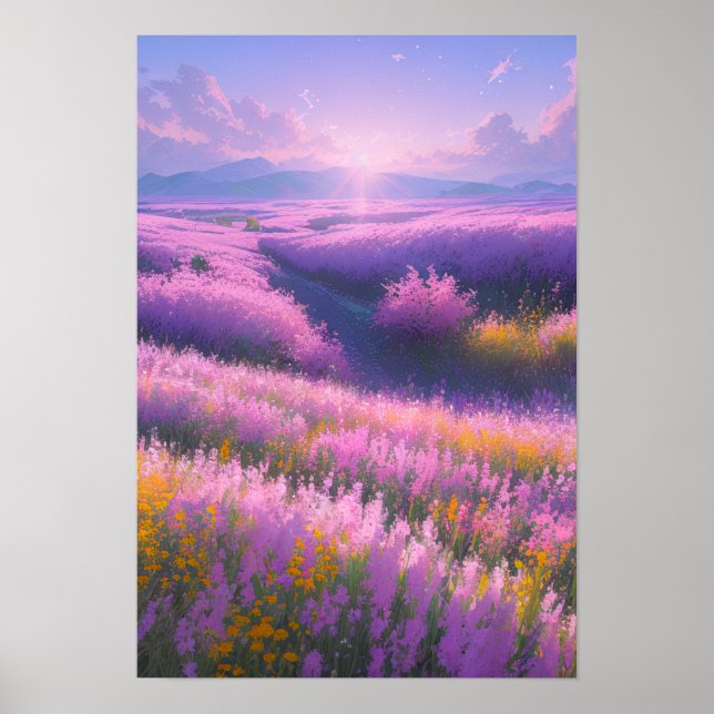 Purple Field Poster (Front)