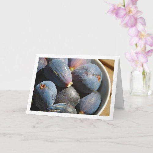 Purple Fig Fruit in Bowl Card