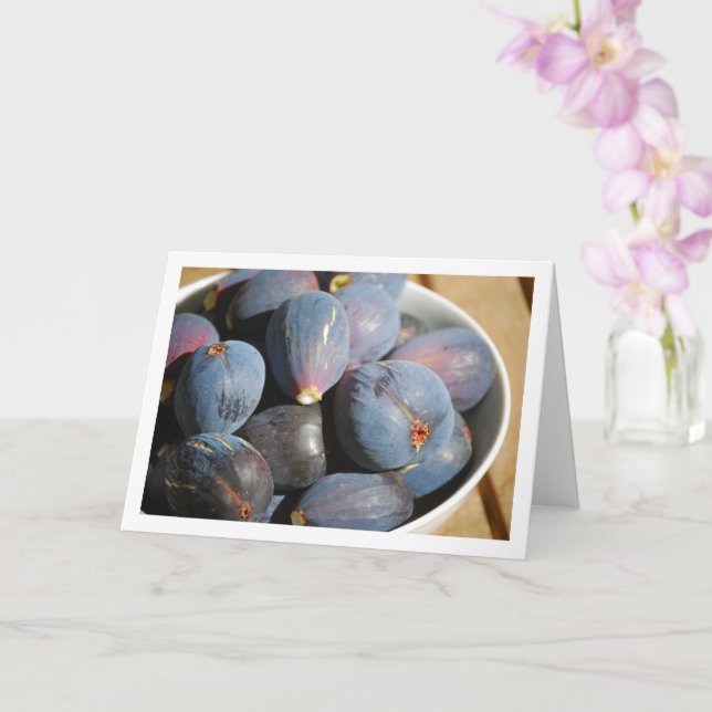 Purple Fig Fruit in Bowl Card (Orchid)