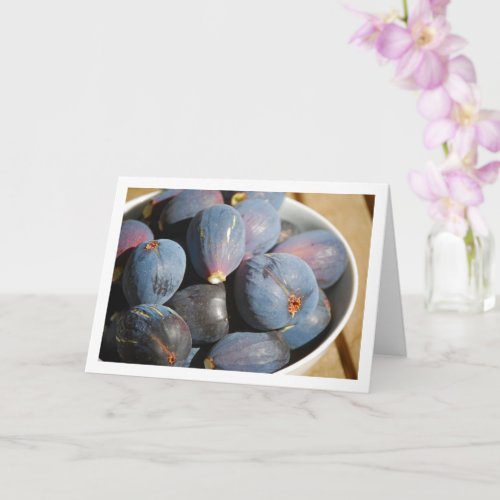 Purple Fig Fruit in Bowl Card