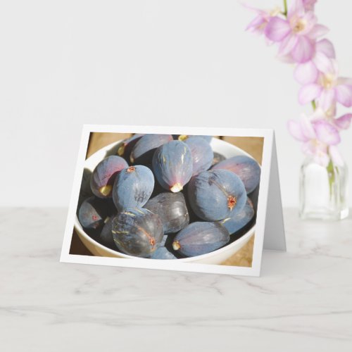 Purple Fig Fruit in Bowl Card